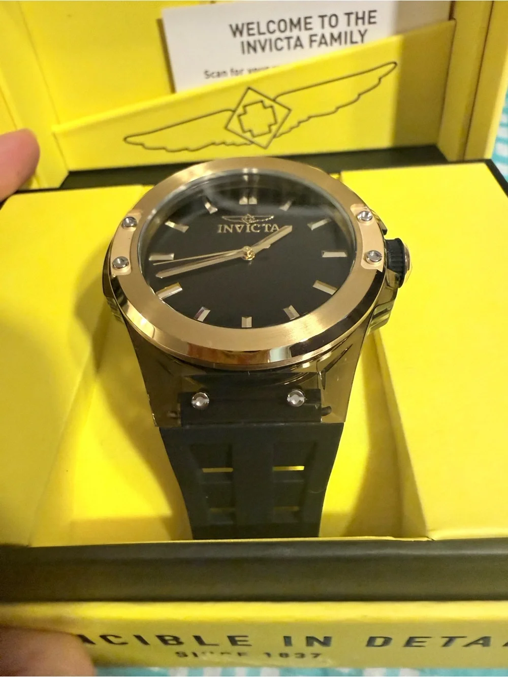 Beautiful Black and Gold Invicta Sea Base Siphon Men's Watch - 45mm